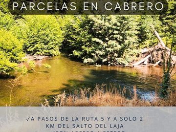 PARCELAS CON QUINCHO A SÓLO 2 KM DEL SALTO DEL LAJA