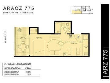 Venta mono ambiente con balcón en Villa Crespo