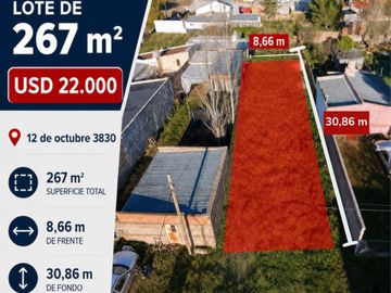 LOTE EN VENTA    12 de octubre 3830
