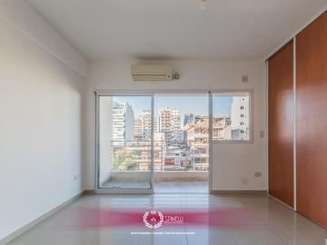 Alquiler monoambiente 39m² nuevo con balcón al contrafrente con AA muy luminoso en Flores Norte