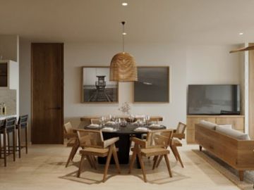 Condominio cerca del mar con terraza, asador y barra de entretenimiento