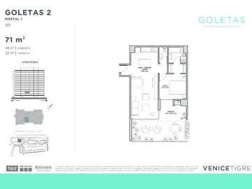 Departamento en venta en Tigre