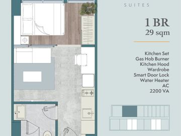Hunian 2 Bedroom Lokasi Strategis di Auraya Suites Alam Sutera