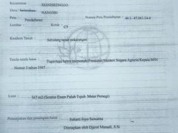 Dijual Tanah di Prambanan dengan akses jalan aspal 5 meter dekat PINTU TOL