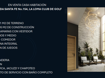 PROYECTO Venta en Club de Golf La Loma Cañada Sta. Fe