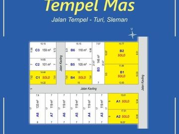 Tanah 6 menit Pasar Tempel Include jl 5 meter Hemat Beli Tanah Bangun Rumah
