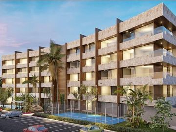 Departamento con alberca, jacuzzi, asador, pádel, bar, en venta, Cozumel.