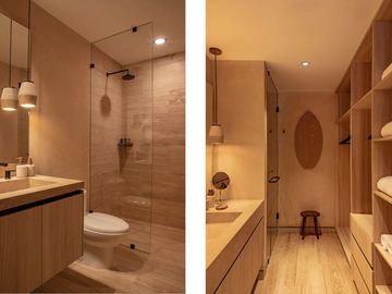 Departamento con family room, rooftop con jacuzzi y alberca con