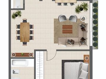 Departamento de 2 ambientes en venta en  San Fernando