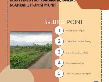 Dekat Pintu Tol Padalarang; Kavling Ngamrah 1 Jt-an; SHM Unit