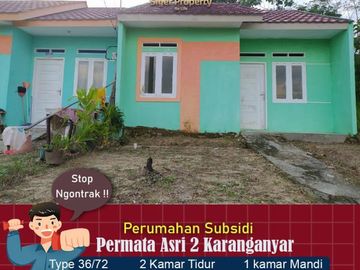 rumah subsidi 2 kamar bangunan bagus siap huni