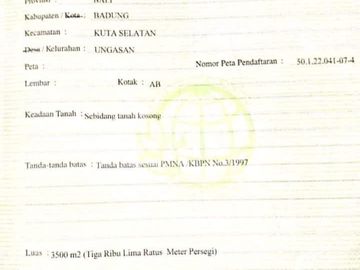 Tanah Lokasi Premium Jalan Utama Toyaning 2 Ungasan