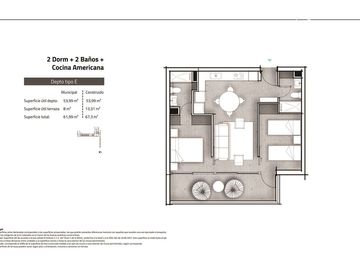 Departamento en Venta en Avenida del Mar con Cuatro Esquinas