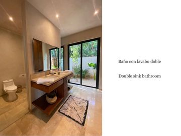 Casa con alberca privada, rooftop con lounge y hamaca, en privada con cancha de