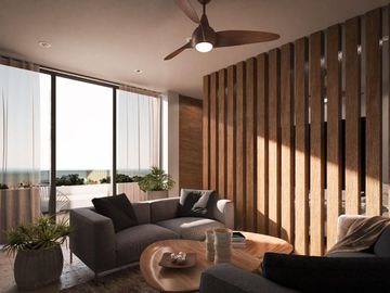 Apartamento cerca del malecón, terraza con alberca y vista al mar, venta Cozumel