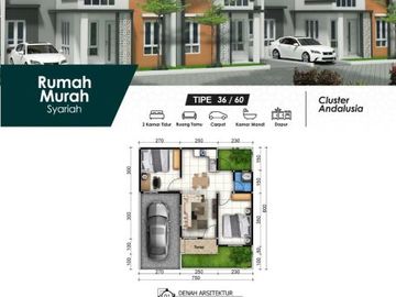 Jual rumah minimalis akad syariah dengan fasum terbaik