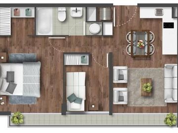 Departamento en venta de 2 dorm, 20% BONO PIE. La Cisterna