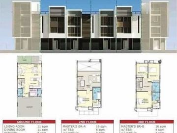 3BR Town House for sale near Tomas Morato, St.lukes, Capitol medical, Fisher mall, Q.ave,Banawe,San juan, GMA, Cubao