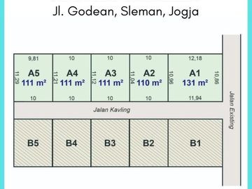 TANAH PEKARANGAN GODEAN BISA CICIL NON BUNGA