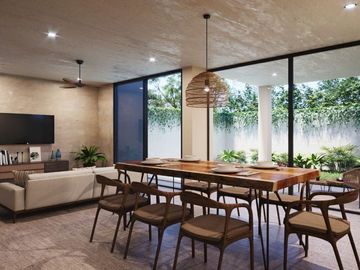 Casa con jardin y alberca privada, residencial de lujo con amenidades para toda