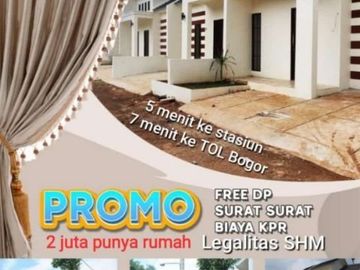 rumah ready stock cicilan 2 jutaan dekat stasiun bojonggede