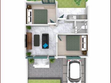 EKONOMIS, RUMAH AMERIKAN VINTAGE 4UNIT
