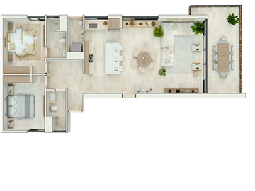 Beachfront apartments in Sisal