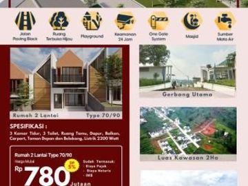 Rumah Nuansa Villa 2 Lantai Dekat Pusat Kota Bandung
