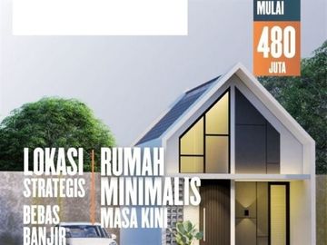 Rumah Baru 1 Lnt, LT 68 m&sup2;, Rp 480 Juta, di Sawangan, Depok.