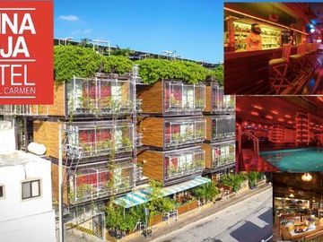 Hotel-hostal en venta en Playa del Carmen,con dos locales comerciales a media cu