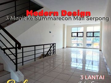RUKO GADING SERPONG 3 LANTAI PINGGIR JALAN RAYA DISEWAKAN