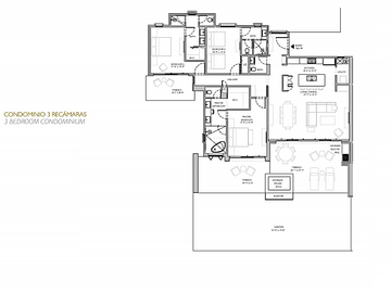Departamento con vista al mar, en residencial de lujo con casa club y golf