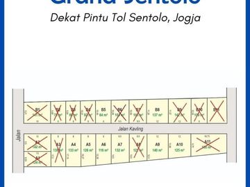 TANAH 100 JT: KAWASAN INDUSTRI SENTOLO JOGJA, SHM PEKARANGAN