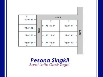 Dekat Lotte Grosir Tegal, Tanah SHM Unit