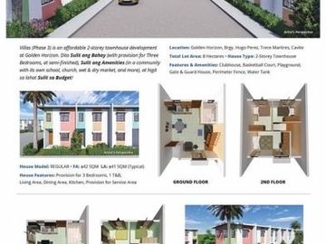 Townhouse for Sale - Thru Pag Ibig Financing ! 5K to Reserve