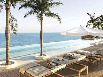 Departamento frente al mar en planta baja, con club de playa, 2 terrazas con alb