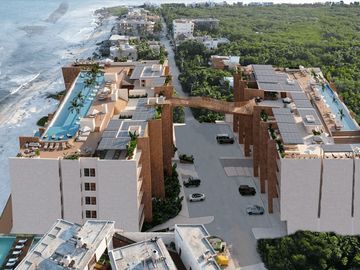 Departamento frente al mar en planta baja, con club de playa, 2 terrazas con alb