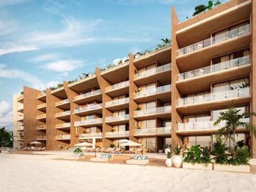 Departamento frente al mar en planta baja, con club de playa, 2 terrazas con alb