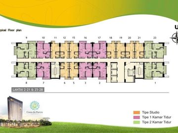 Casa De Parco Tower Magnolia Siap Huni Keren di BSD City