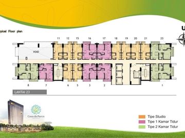 Casa De Parco Tower Magnolia Siap Huni Keren di BSD City