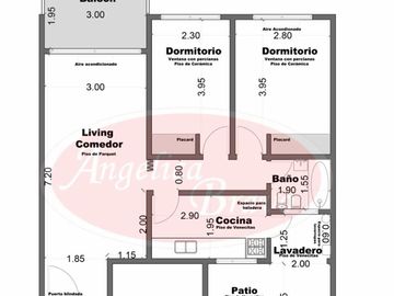 Belgrano - Amenabar 2700 - Semipiso 3 Amb C/balcon + Patio - 69,45 m² .