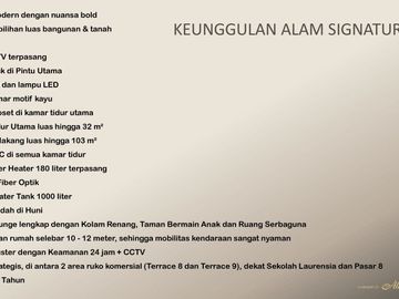 Cluster Alam Signature, Design Elegan, Strategis @Suvarna Jati