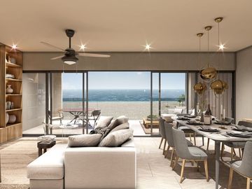 Departamento frente al mar, 4 terrazas, area para niños, gimnasio, coworking, mo