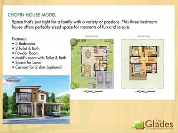 THE GLADES CHOPIN MODEL SAN MATEO RIZAL SD HOUSE N LOT 4SALE