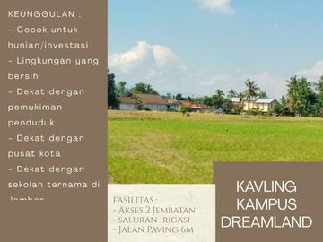 Tanah Kavling Kampus Dreamland Jember lokasi tengah kota