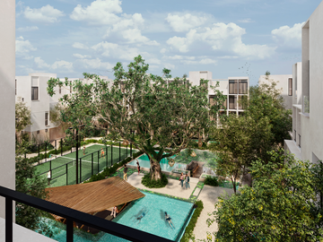 Departamento de 3 habitaciones en preventa en Temozón, al norte de Mérida