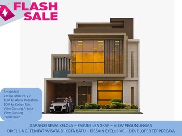 3 Lantai Rumah Batu Tipe 75 Pusat Kota Batu Udara Dingin