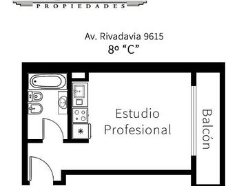 VENTA • VILLA LURO • AV. RIVADAVIA 9615 • MONOAMBIENTE • APTO PROFESIONAL • A ESTRENAR