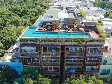 Departamento con alberca vista al mar, 350 metros de la playa, galería de arte,