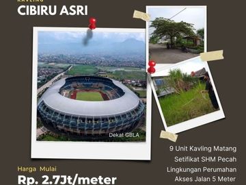 Tanah kavling Cibiru Asri, Terima SHM; bisa cicil 12X